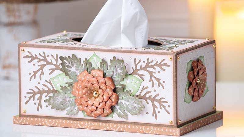 Floral Print Tissue Holder