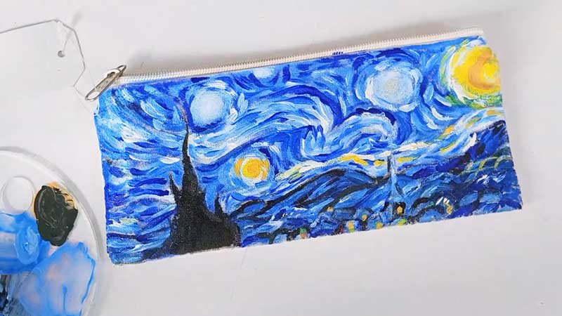 Handpaint Starry Sky Clutch Pattern