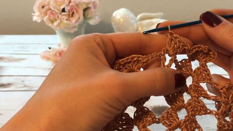 Aunt Lydia's Wisteria Doily  Round 9 (Color A- French Rose):