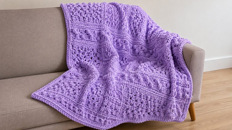 Bernat Touch of Texture Crochet Blanket