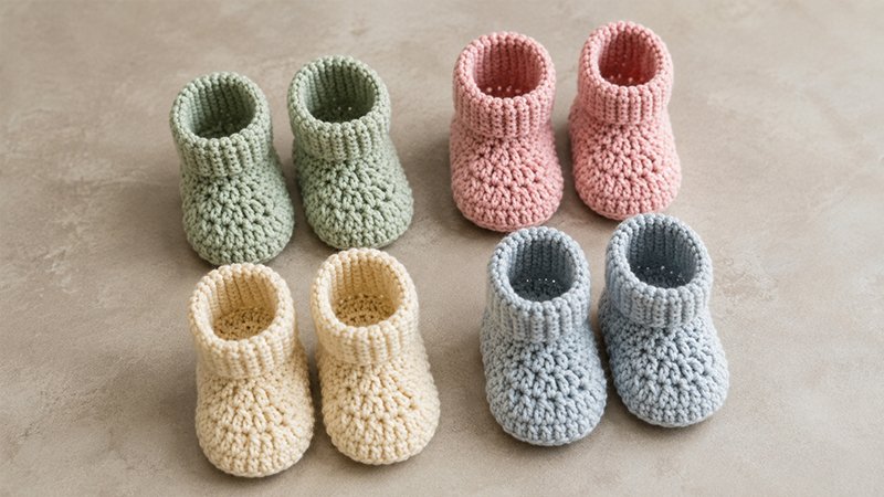 Cute Crochet Baby Boots