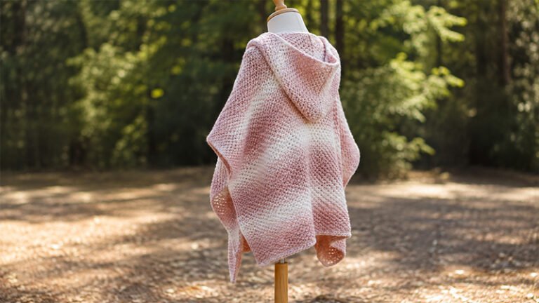 Driftwood Oversized Crochet Hooded Poncho