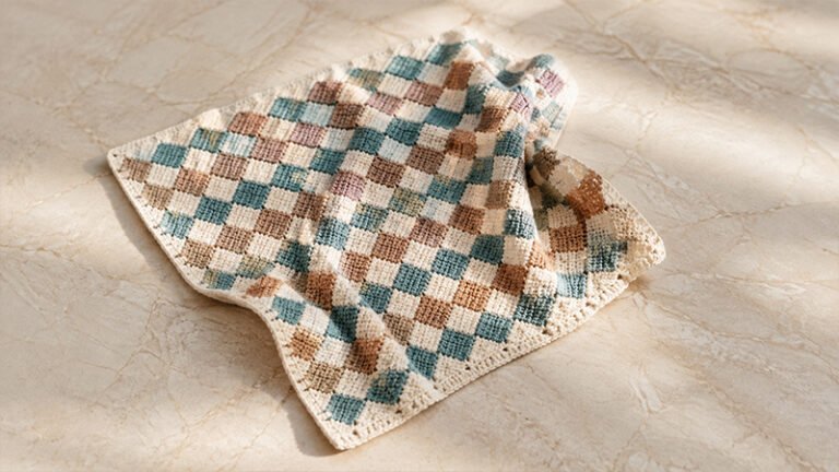 Entrelac Crochet Baby Blanket