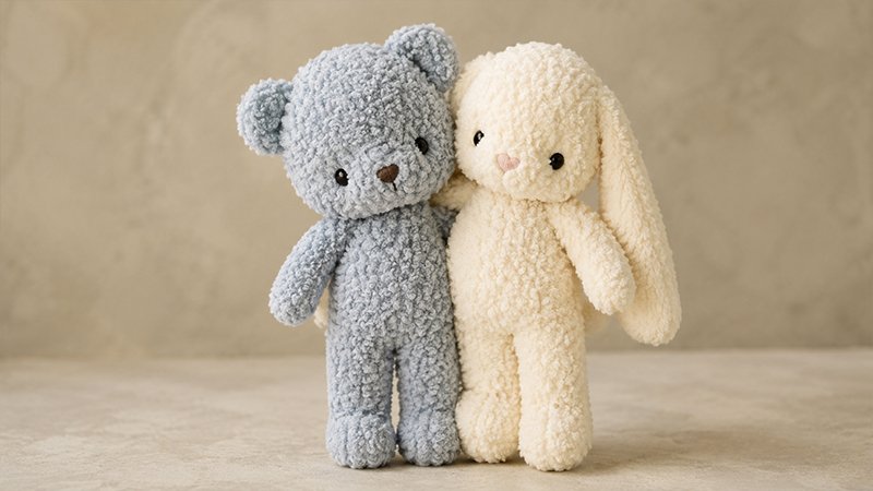 Fleece Teddy and Bunny