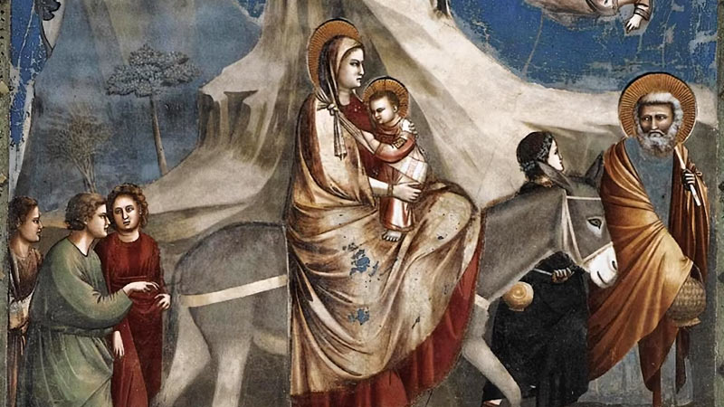 Flight into Egypt by Giotto