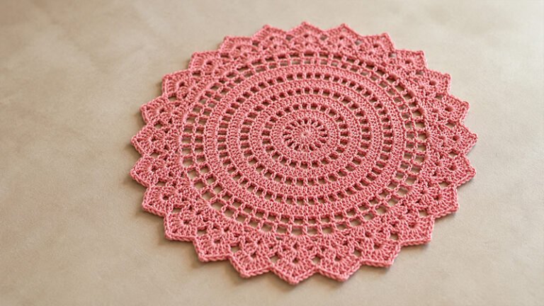 Vintage Pink Doily Placemat
