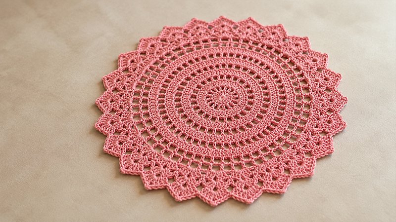 Vintage Pink Doily Placemat