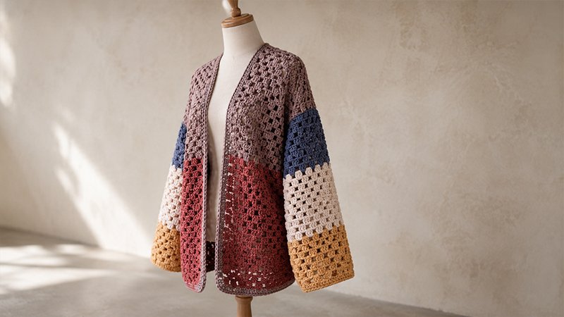 Endless Eyelets Granny Cardigan Pattern