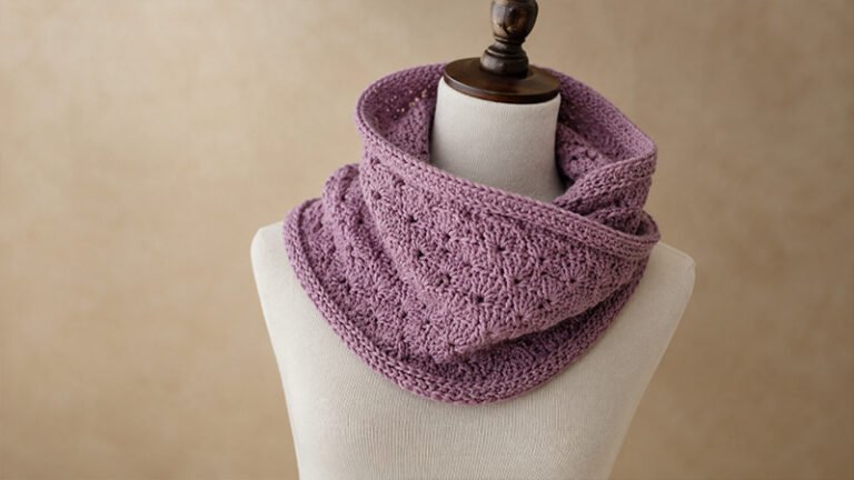 Herringbone Crochet Cowl Pattern