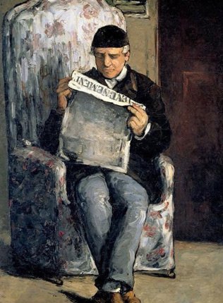 Louis-Auguste Cézanne, the Artist's father, Reading “L'Evenement”