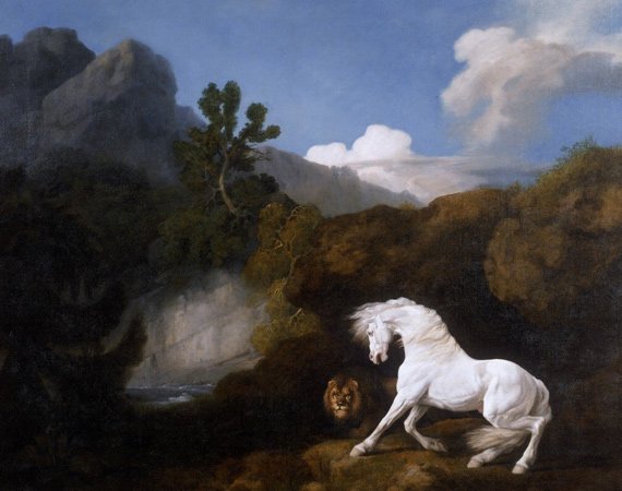 A Horse Frightened by a Lion 