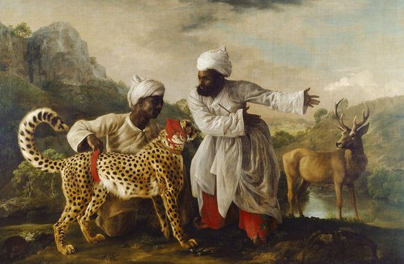 Cheetah and Stag with Two Indians – George Stubbs