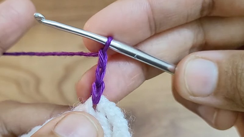 Crochet Flower Border  Round 1