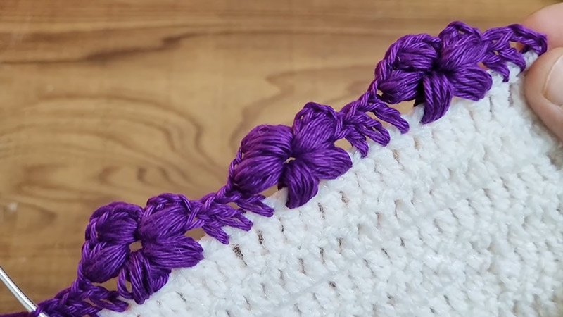 Crochet Flower Border Finishing Instructions