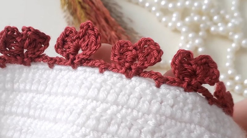 Mini Heart Edging Finishing Instructions