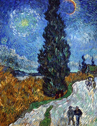 Road with Cypress and Star