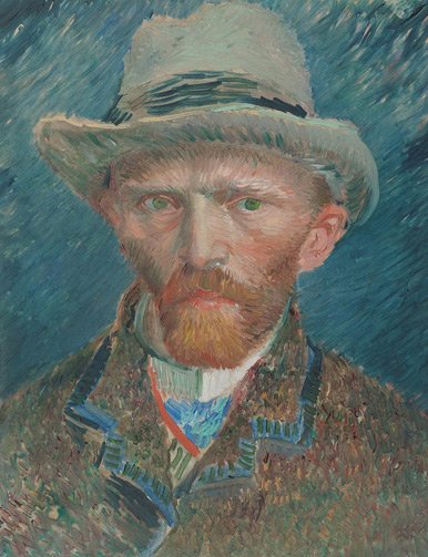Self-Portrait with Grey Felt Hat (1887)