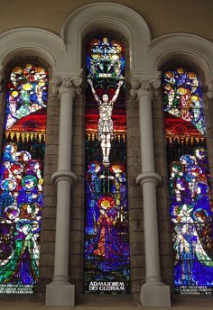 The Crucifixion and the Adoration of the Cross by Irish Saints (The Terenure Windows)