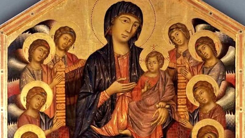Virgin and Child Enthroned, and Prophets