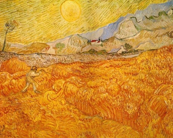 Wheat Field with a Reaper (1889)