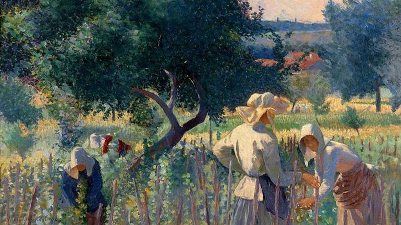 Women Tying the Vine (1889-90): Embracing Light and Rural Harmony