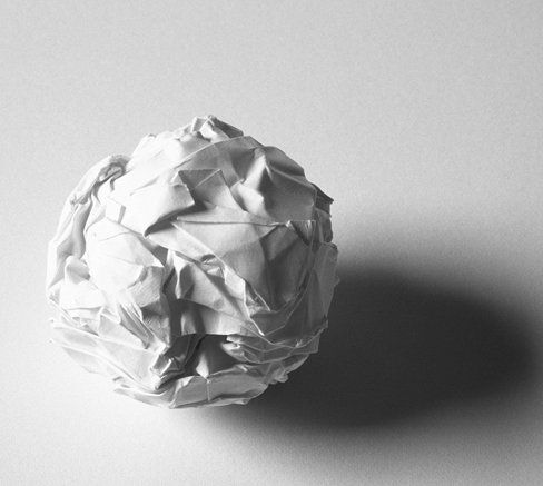 Work No.88: A sheet of A4 paper crumpled into a ball (1995)