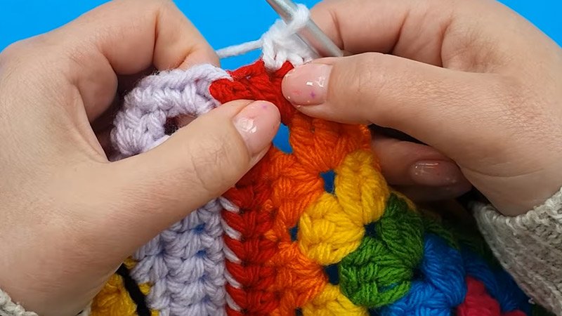 the Camel Stitch Blanket Border Pattern Round 2