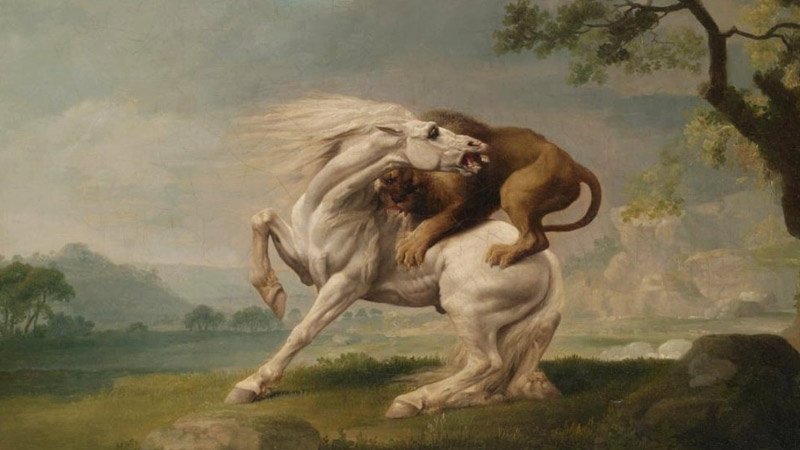 A Lion Attacking a Horse – George Stubbs