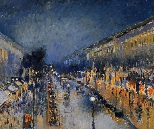 Boulevard Montmartre; Night Effect – Camille Pissarro