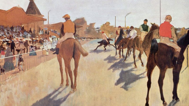 The Parade, Race Horses in front of the Tribunes, 1868 – Edgar Degas