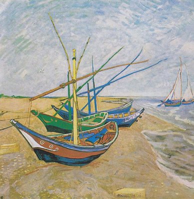 Fishing Boats on the Beach at Saintes-Maries – Vincent van Gogh