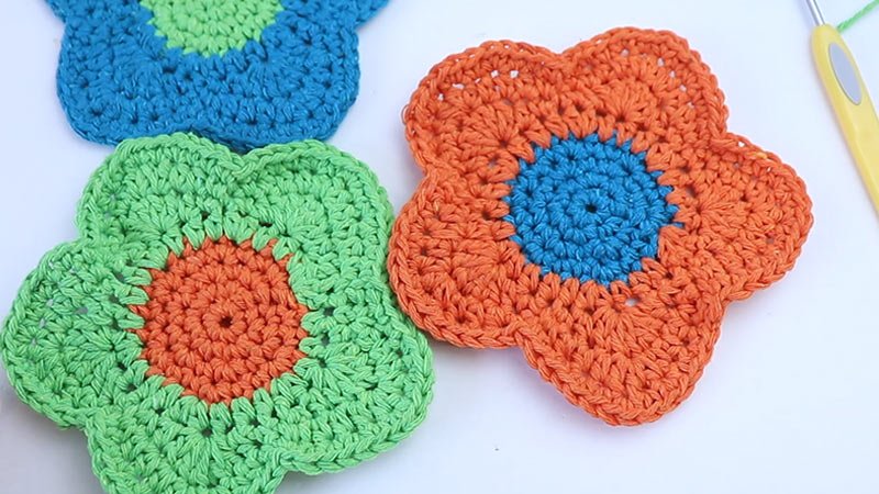 Flower Power Dishcloth