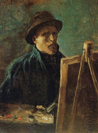 Self-Portrait with Dark Felt Hat at the Easel 