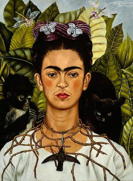  Self-Portrait with Thorn Necklace and Hummingbird