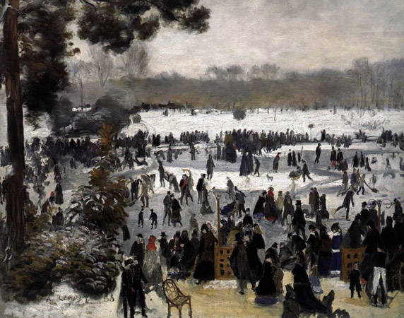 Skaters in the Bois de Boulogne – Pierre-Auguste Renoir