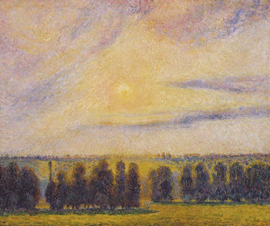 Sunset at Eragny – Camille Pissarro