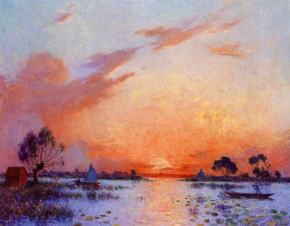 Sunset in Brière – Ferdinand du Puigaudeau