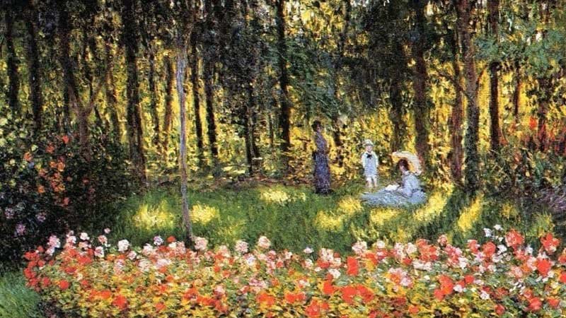 The Artists Family In The Garden – Claude Monet