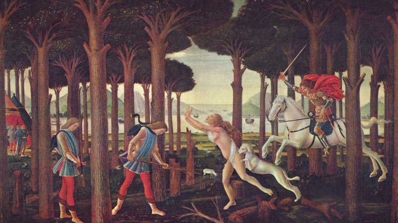 The Story of Nastagio degli Onesti (I) – Sandro Botticelli