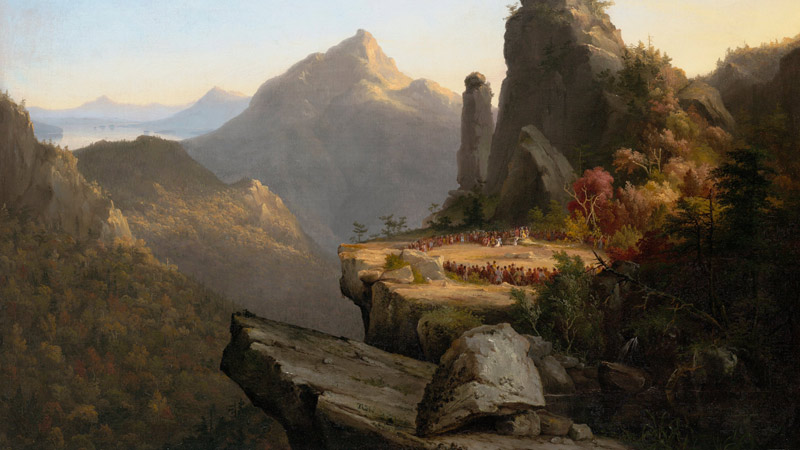Scene from ‘The Last of the Mohicans’: Cora Kneeling at the Feet of Tanemund – Thomas Cole