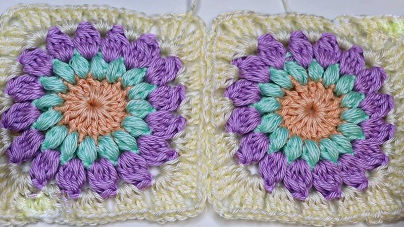Crochet Sunburst Granny Square