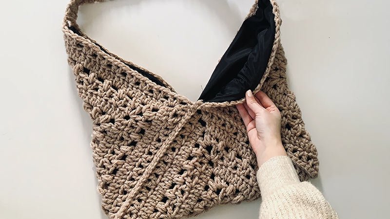 Granny Square Bag Free Crochet Pattern