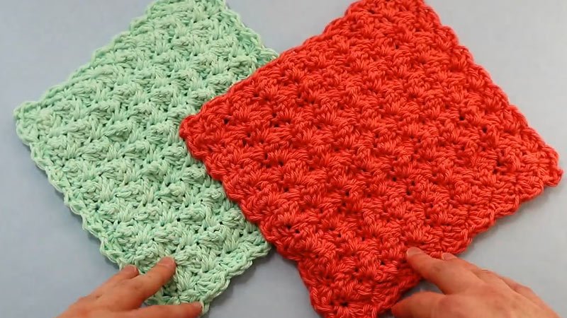 Little Leaves Crochet Dishcloth Finishing