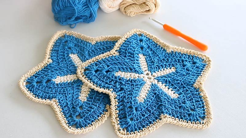 Starfish Crochet Washcloth