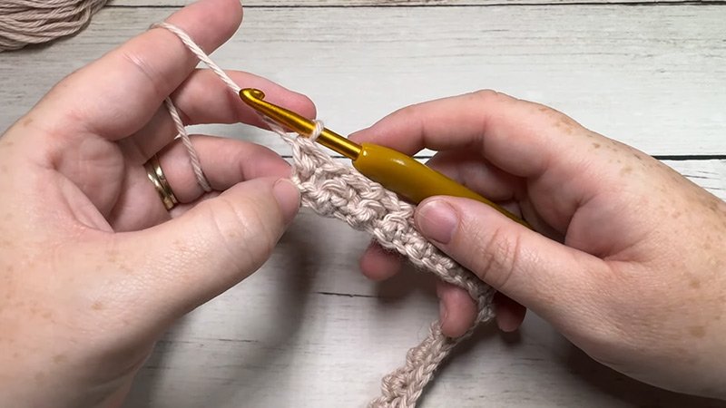 the Easy Textured Dishcloth Pattern Row 3