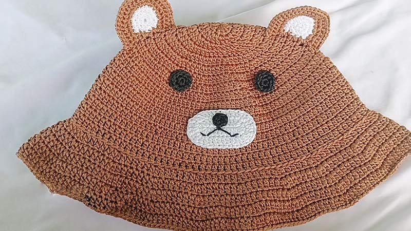 Crochet Bear Bucket Hat
