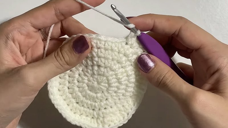 the Crochet Bucket Hat Body (Rounds 11-22)