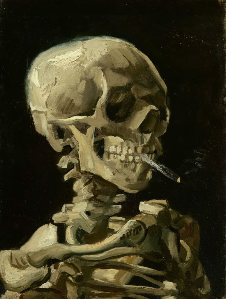Skull With A Burning Cigarette – Van Gogh