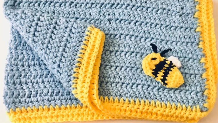 Bumble Bee Stripes Baby Blanket Pattern