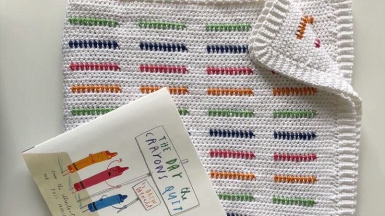 Colorful Crayons Blanket Pattern